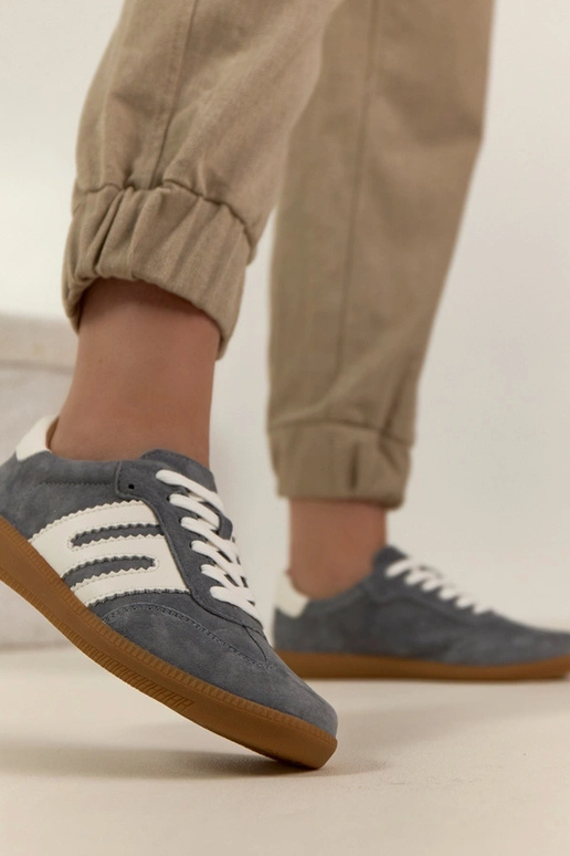 Ténis de pele cinza Filippo