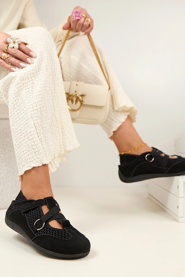 Sapatilhas de balé estilo esportivo pretas Vesper