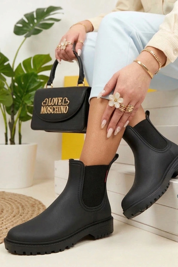 Botas de borracha pretas Alba