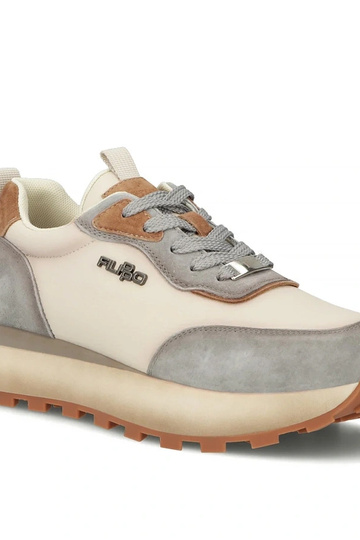 Sapatos de couro bege com plataforma Filippo 2