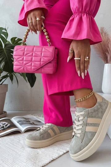 Sapatos de couro cinzas com... 2