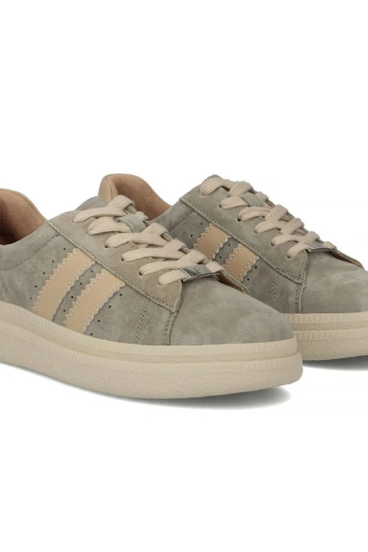 Sapatos de couro cinzas com...