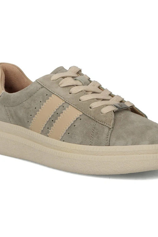 Sapatos de couro cinzas com...