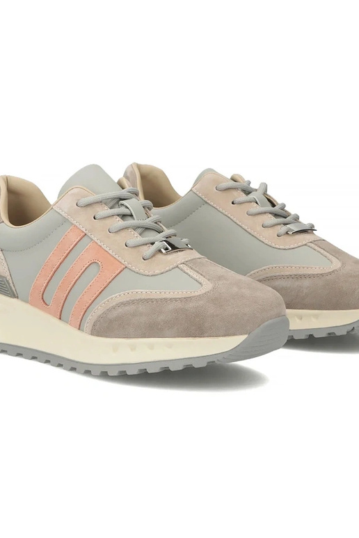 Sapatos de couro cinzas com...