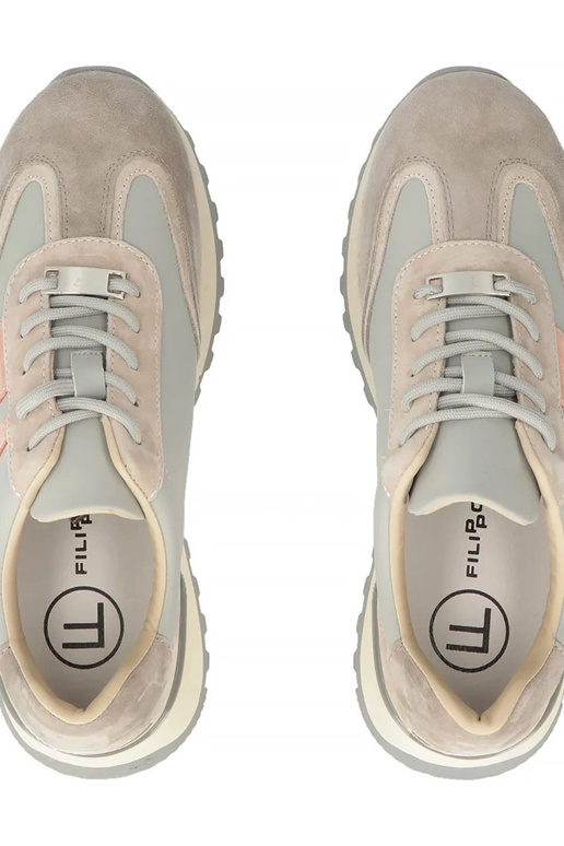 Sapatos de couro cinzas com...