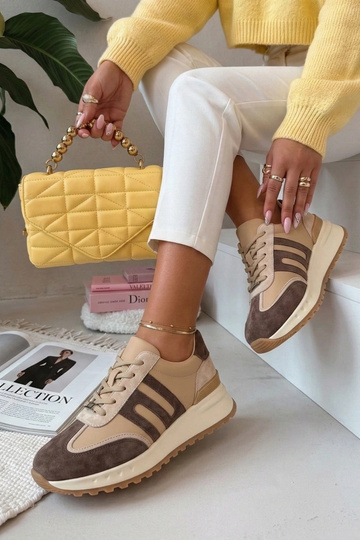 Sapatos de couro marrons com plataforma Filippo