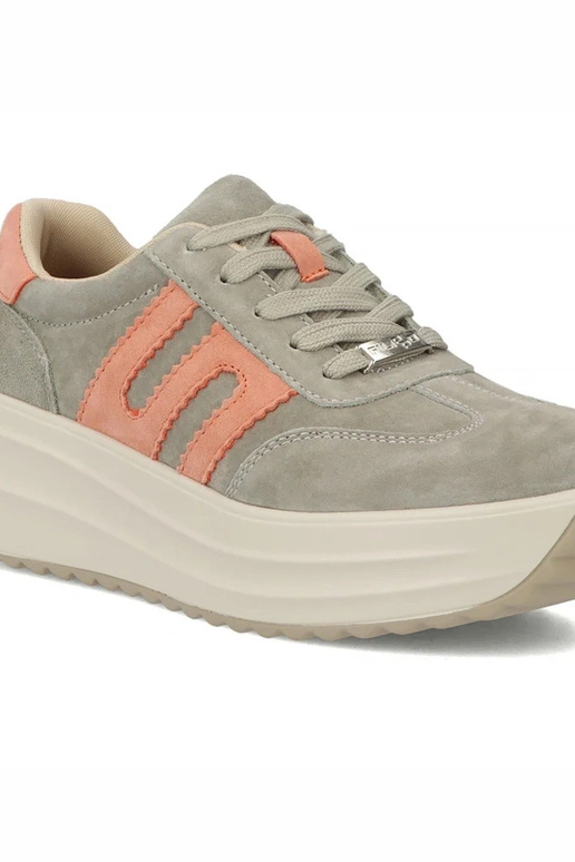 Sapatos de couro cinzas com...