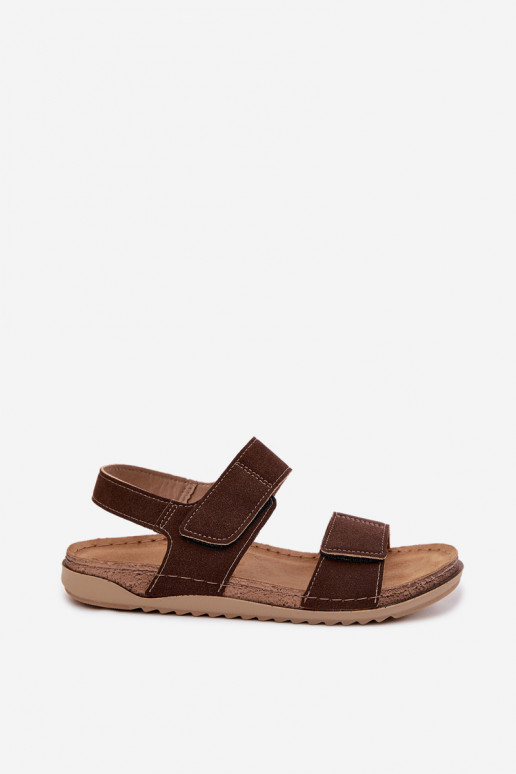 Sandálias femininas Inblu AA000070 cor marrom