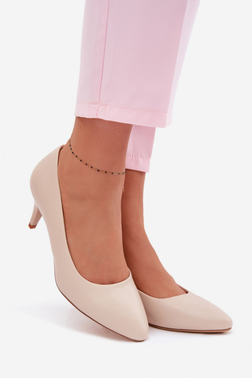 Sapato de couro ecológico Sergio Leone 1379 cor de marfim