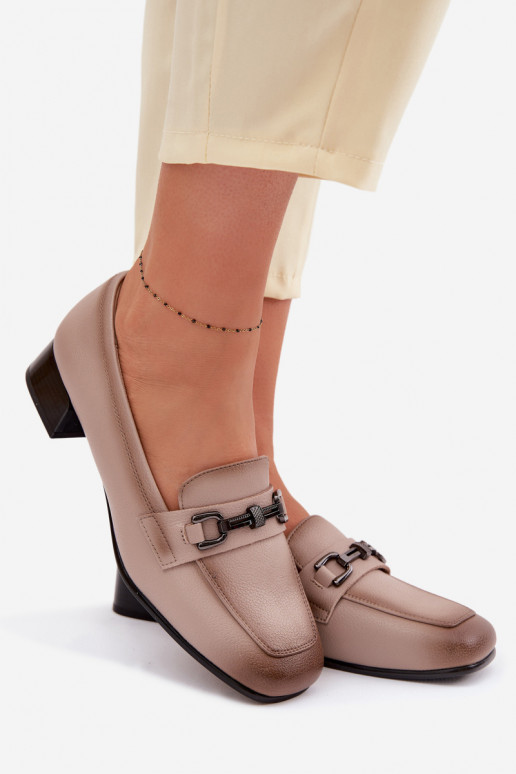 Pele sapato Feminino Klocke com enfeites Vinceza 39978 bege