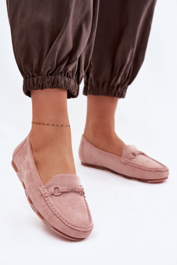 Mocassins femininos cor rosa Olisa