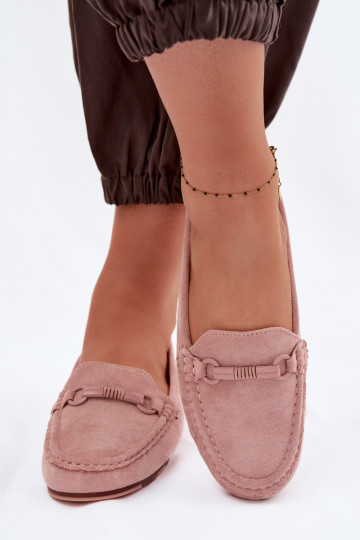 Mocassins femininos cor rosa Olisa 2