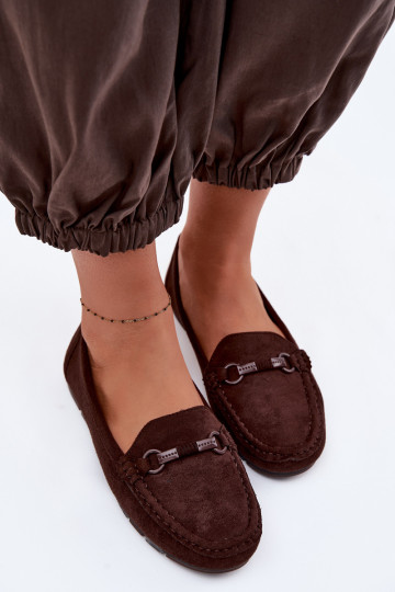 Mocassins femininos cor chocolate Olisa