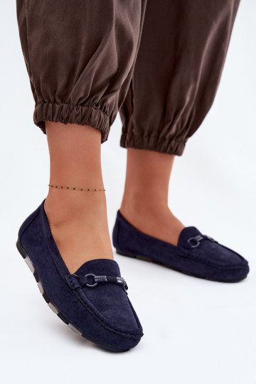 Mocassins Apartamento feminino azul escuro Olisa 2