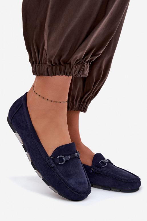 Mocassins Apartamento feminino azul escuro Olisa
