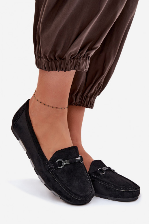 Mocassins Apartamento feminino cor preta Olisa