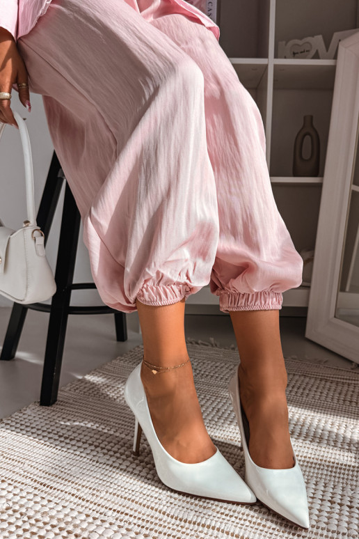 Salto alto patenteado clássicoImitacji Skóry cor branca Odira