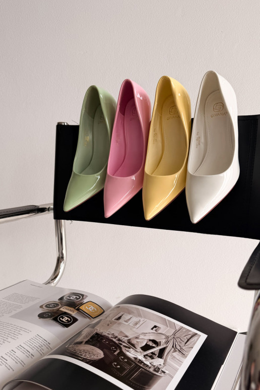 Salto alto patenteado clássicoImitacji Skóry cor rosa Odira