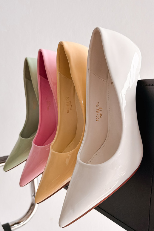 Salto alto patenteado clássicoImitacji Skóry cor branca Odira