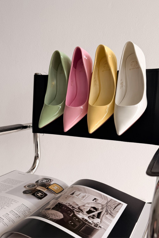 Salto alto patenteado clássicoImitacji Skóry cor branca Odira