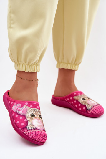 Chinelos femininos com elástico e bolha Inblu EC000093 na cor rosa