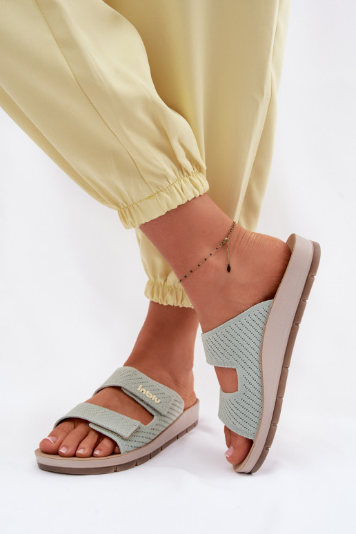 Chinelos femininos INBLU AG000015 cor verde