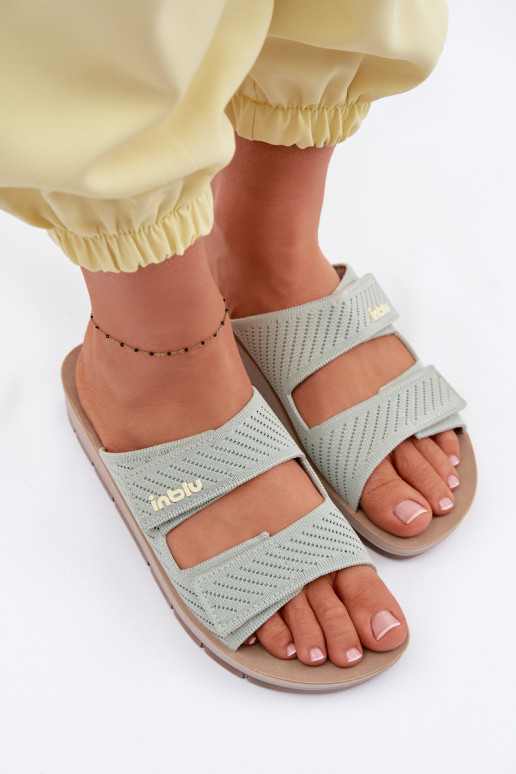 Chinelos femininos INBLU AG000015 cor verde