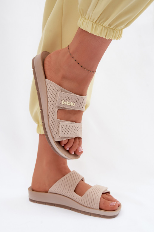 Chinelos femininos INBLU AG000015 bege