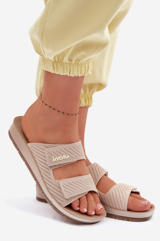 Chinelos femininos INBLU AG000015 bege