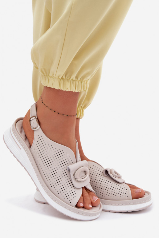 Sandálias femininas Feminino Com decorações Detalem cor cinza Deliva