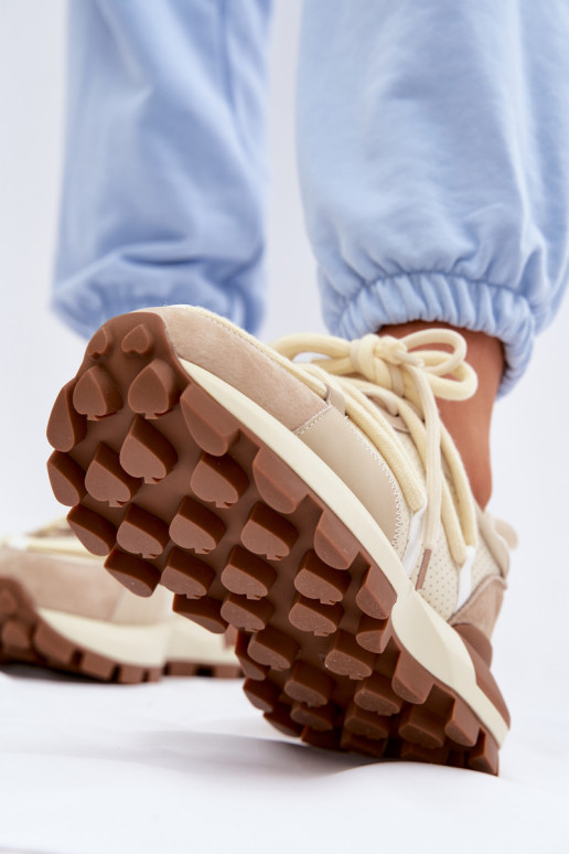 Pele de camurça À modalo de tênis Feminino GOE TT2N4021 bege