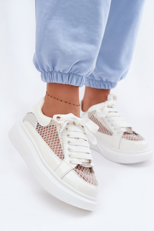 Pele À modalo de tênis Feminino Com decoração GOE TT2N4010 cor branca