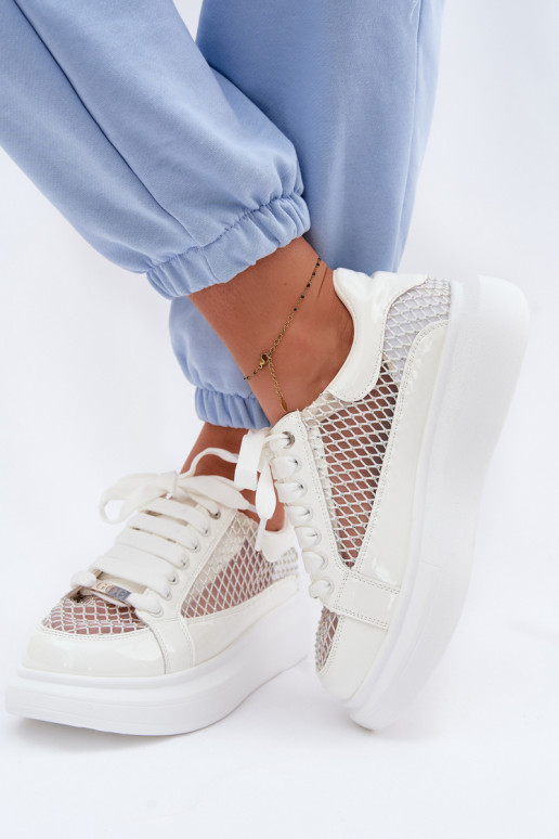 Pele À modalo de tênis Feminino Com decoração GOE TT2N4010 cor branca