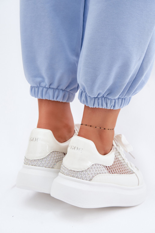 Pele À modalo de tênis Feminino Com decoração GOE TT2N4010 cor branca