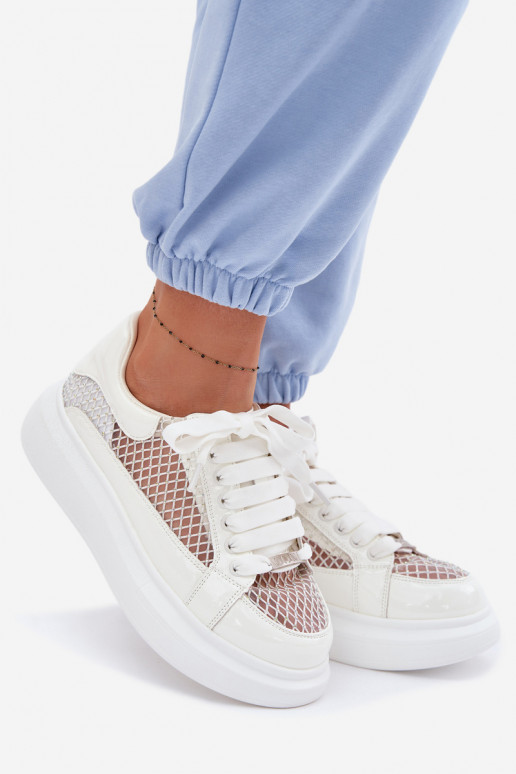 Pele À modalo de tênis Feminino Com decoração GOE TT2N4010 cor branca