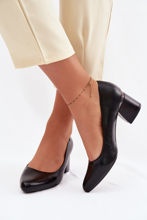 Sapato com salto Vinceza 62292 cor preta