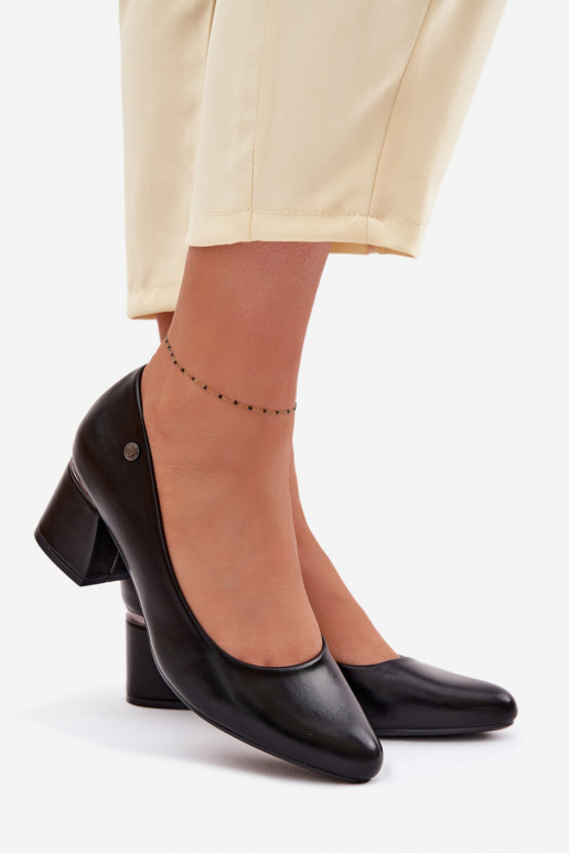 Sapato com salto Vinceza 62292 cor preta