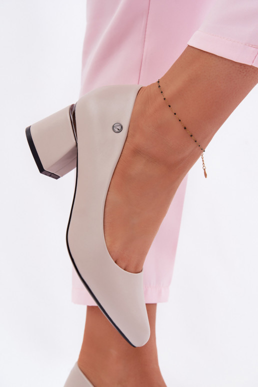 Sapato com salto Vinceza 62292 cor cinza