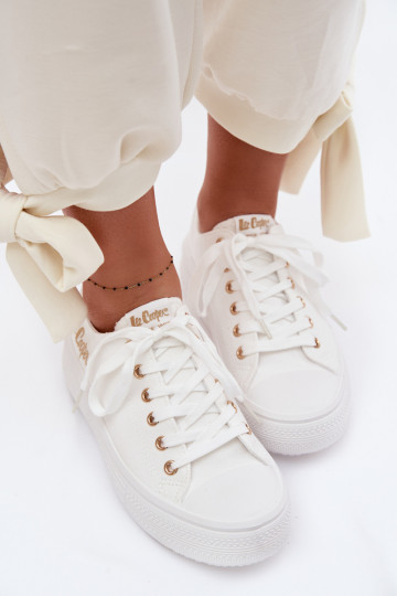 sapatos casuais com uma plataforma Lee Cooper LCEM-26-44-4482 cor branca