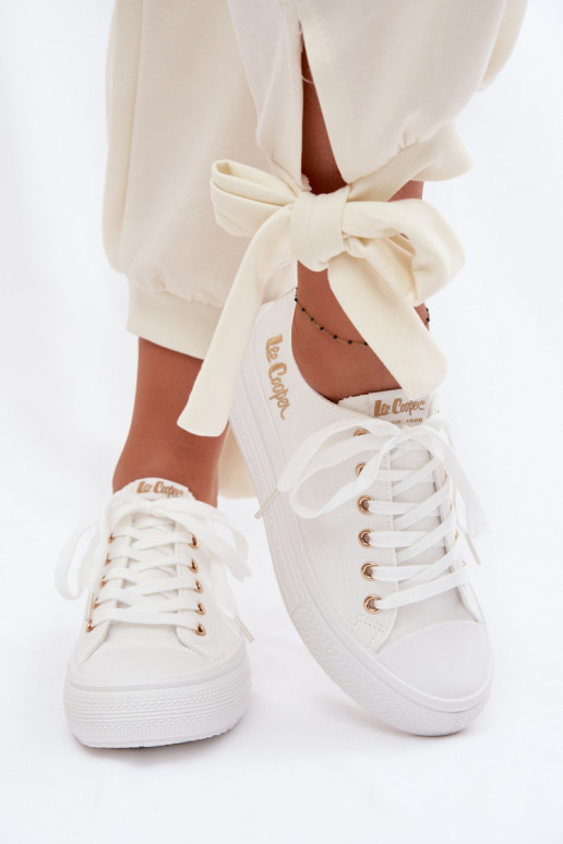 sapatos casuais com uma plataforma Lee Cooper LCEM-26-44-4482 cor branca