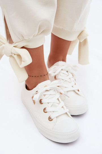 Sapatos de lazer Lee Cooper LCEM-26-02-4068 cor branca