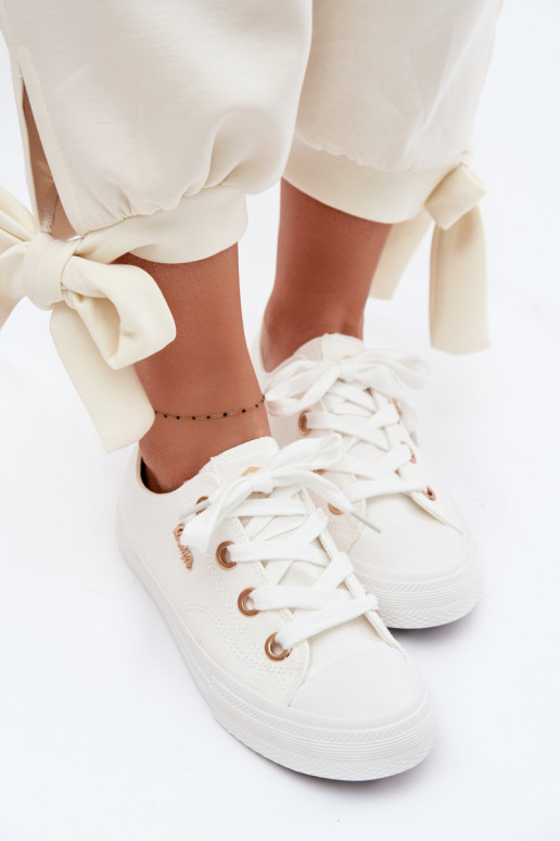 Sapatos de lazer Lee Cooper LCEM-26-02-4068 cor branca