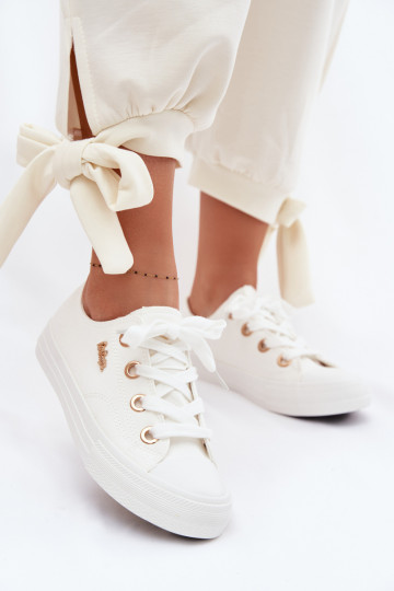 Sapatos de lazer Lee Cooper LCEM-26-02-4068 cor branca 2