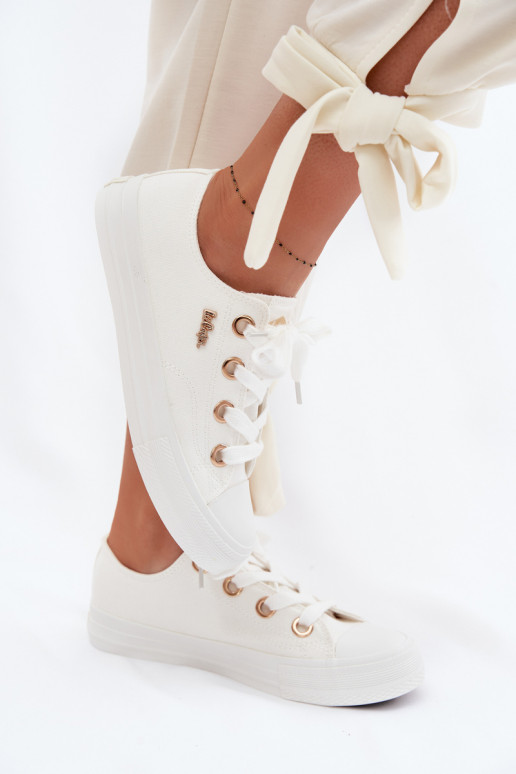 Sapatos de lazer Lee Cooper LCEM-26-02-4068 cor branca