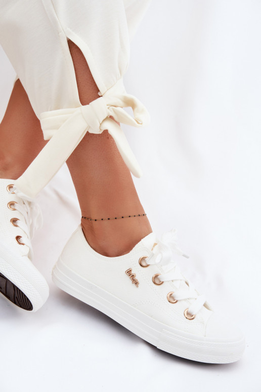 Sapatos de lazer Lee Cooper LCEM-26-02-4068 cor branca