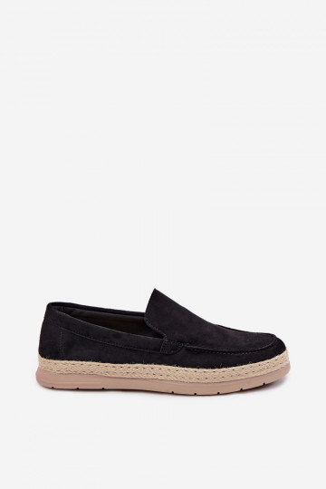 Mocassins masculinos espadrilhas pretos Rexton 2