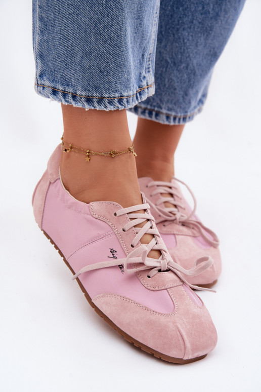 de camurça À modalo de tênis Mulheres baixas Big Star TT274600 cor rosa