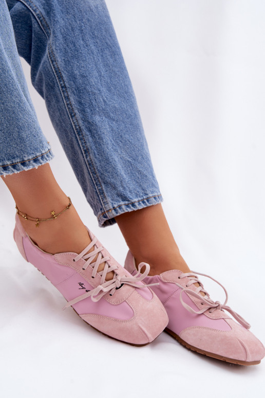 de camurça À modalo de tênis Mulheres baixas Big Star TT274600 cor rosa