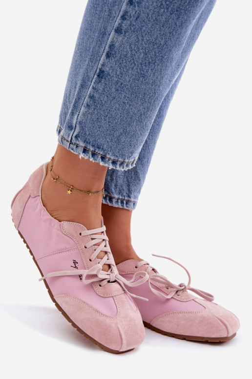 de camurça À modalo de tênis Mulheres baixas Big Star TT274600 cor rosa