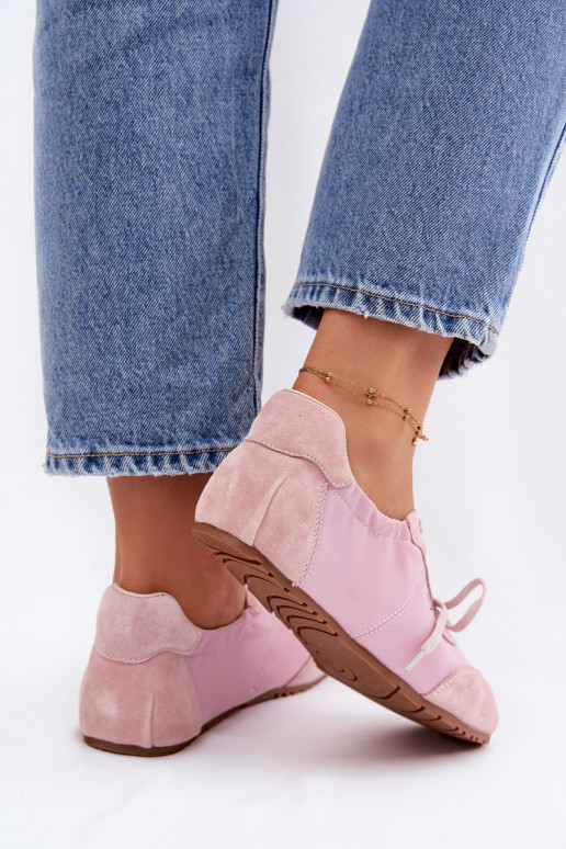 de camurça À modalo de tênis Mulheres baixas Big Star TT274600 cor rosa